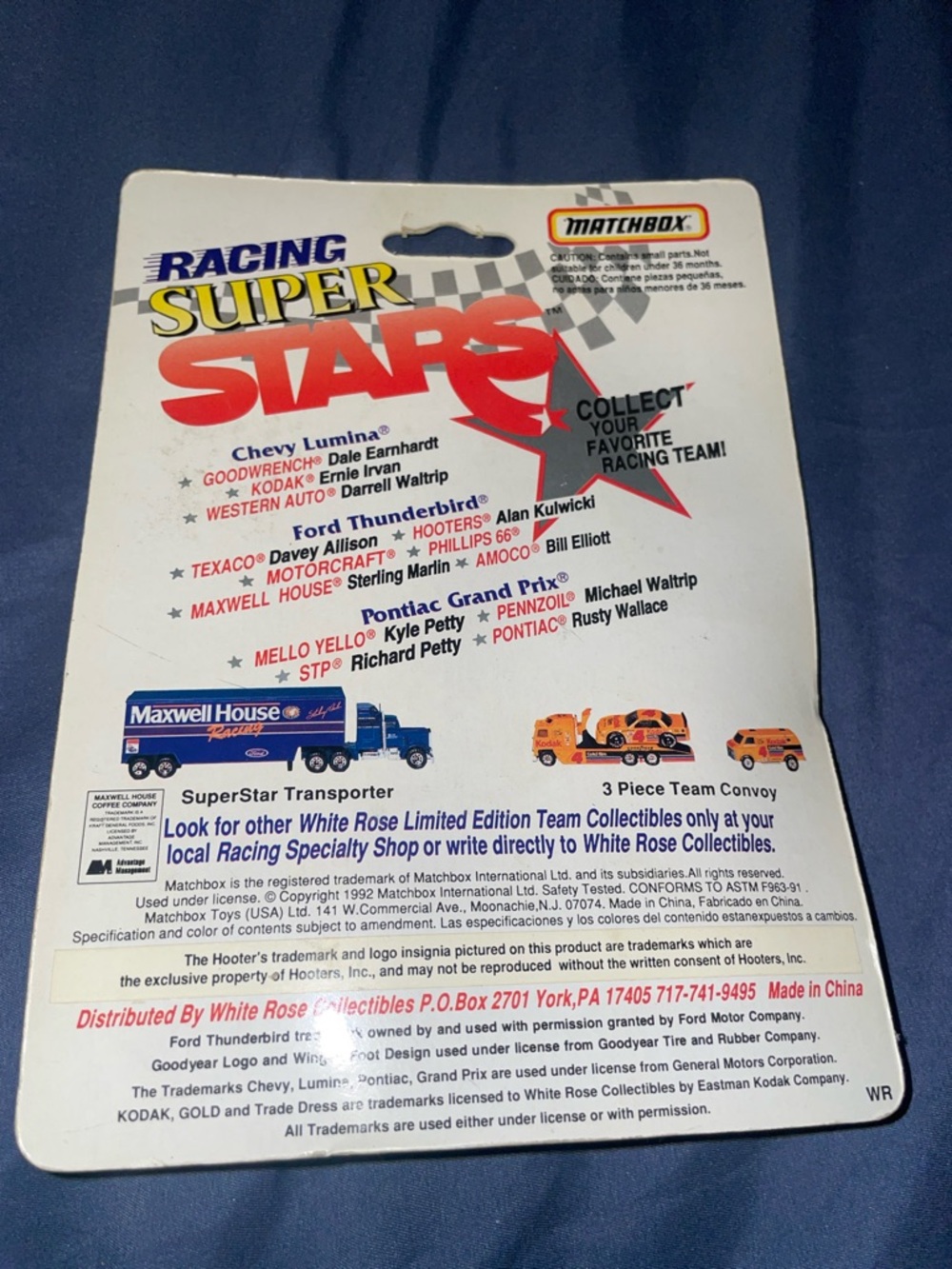Matchbox Super Stars #7 Racing Die-Cast Car Black&Red Goodyear nascar collection